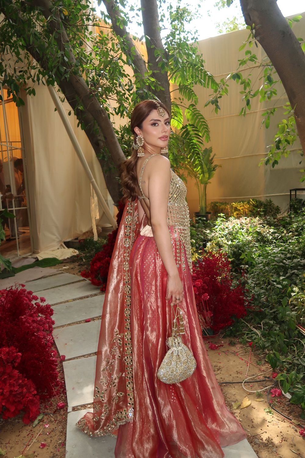 Muskan in Gulbahar Mirror Sharara Set