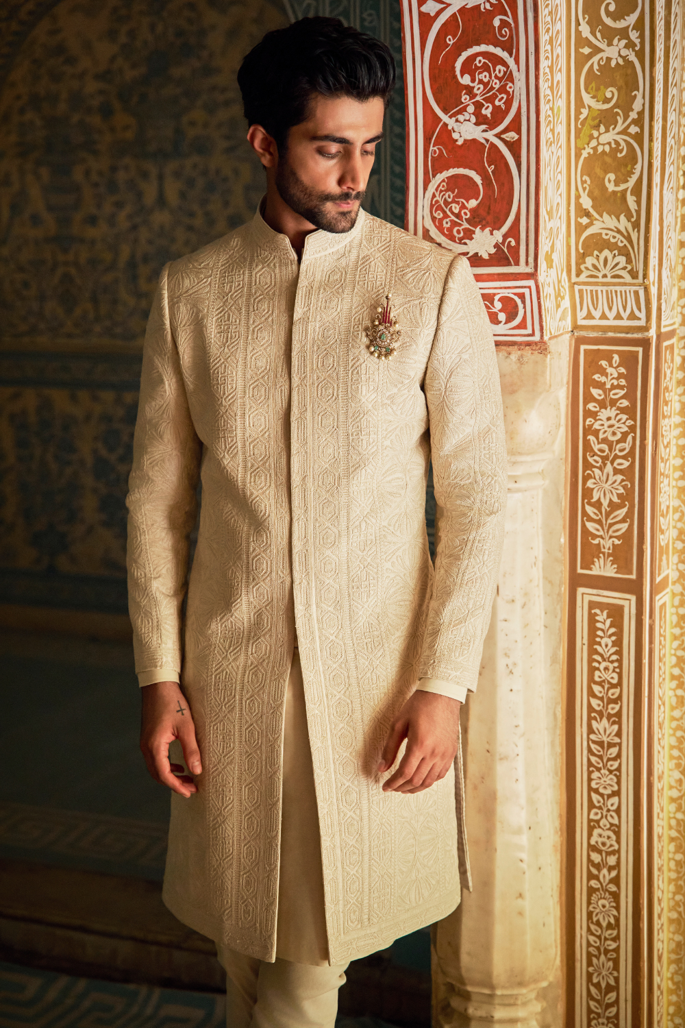 Champagne Gold Sherwani Set