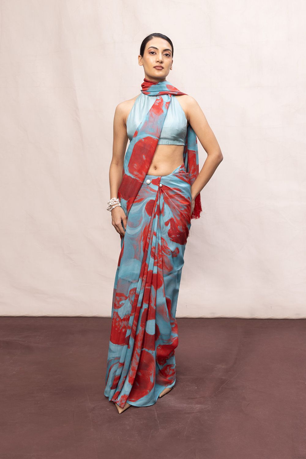 Multicolour Chiffon Digital Print Saree