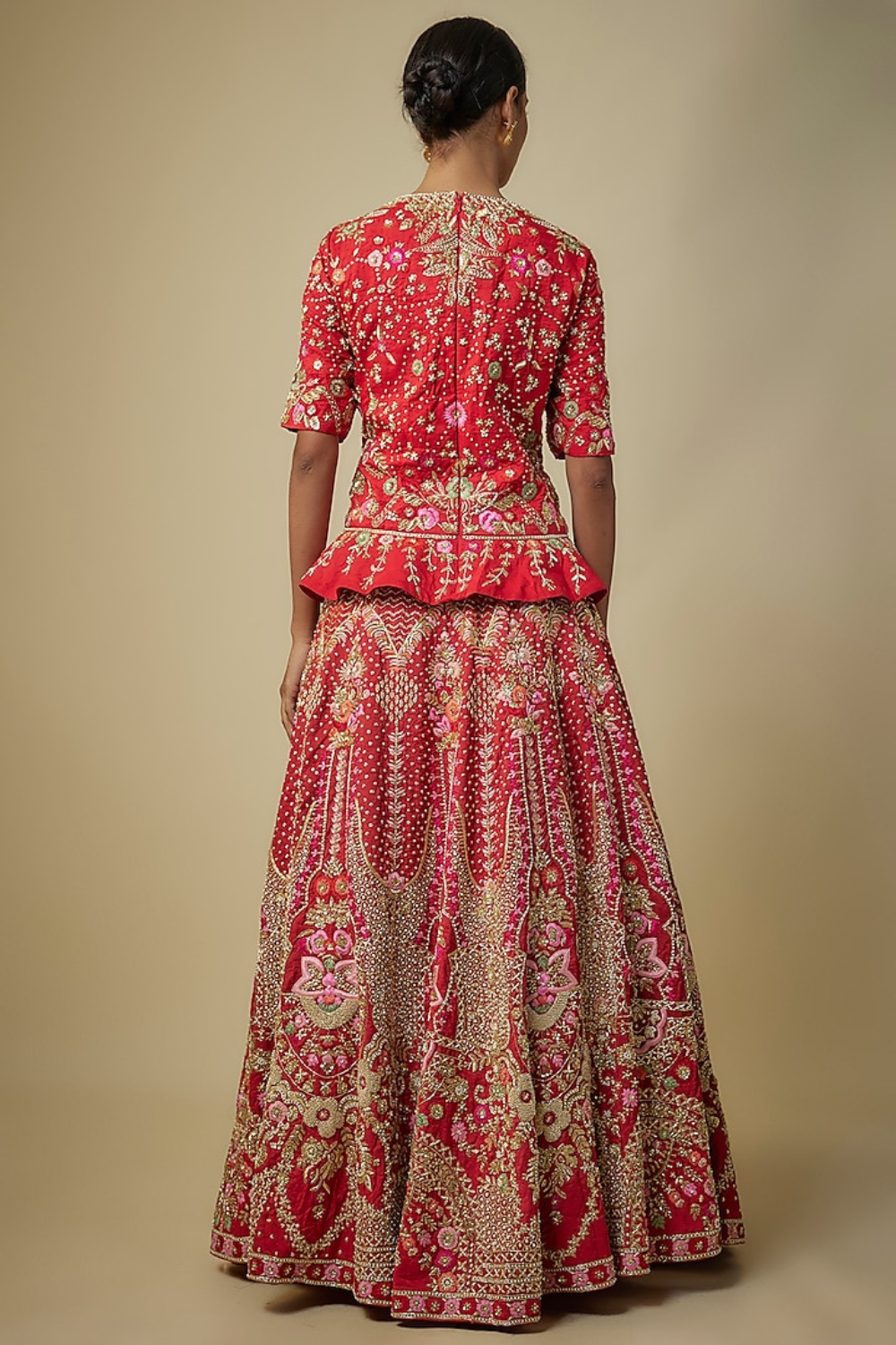 RED BRIDAL LEHENGA SET