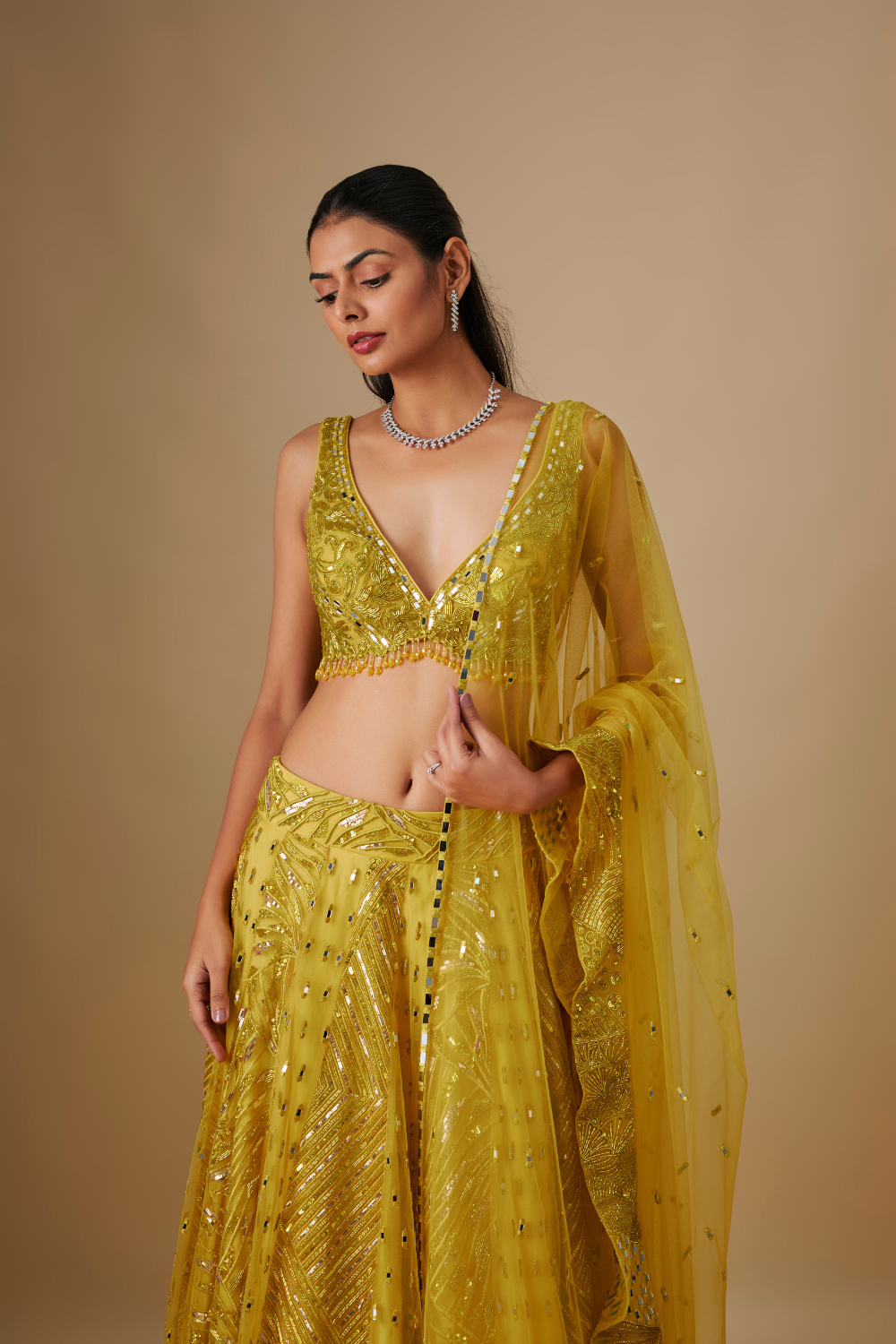 Flurry- Yellow Lehenga With blouse and dupatta