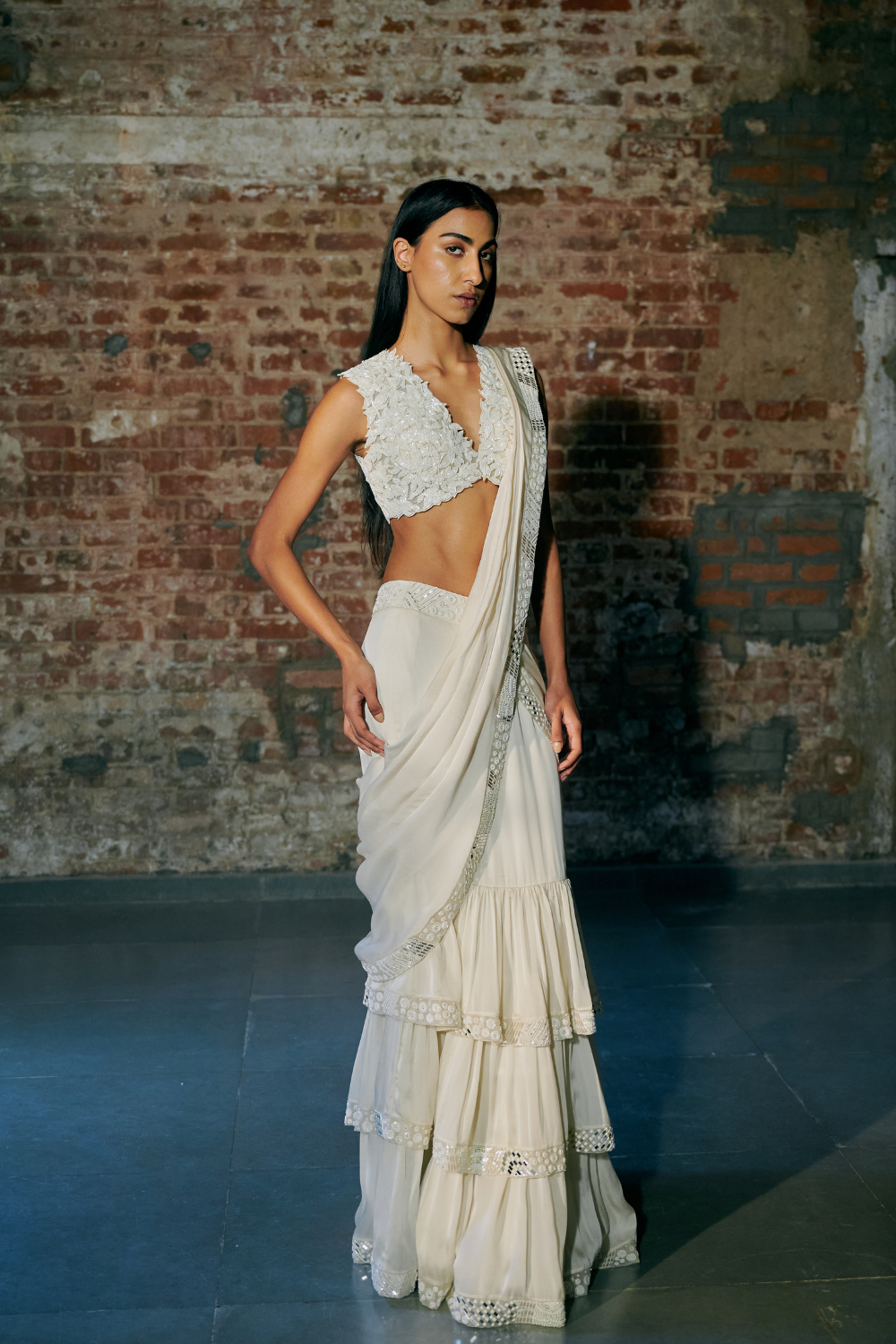 FLORZ Drape Saree Set