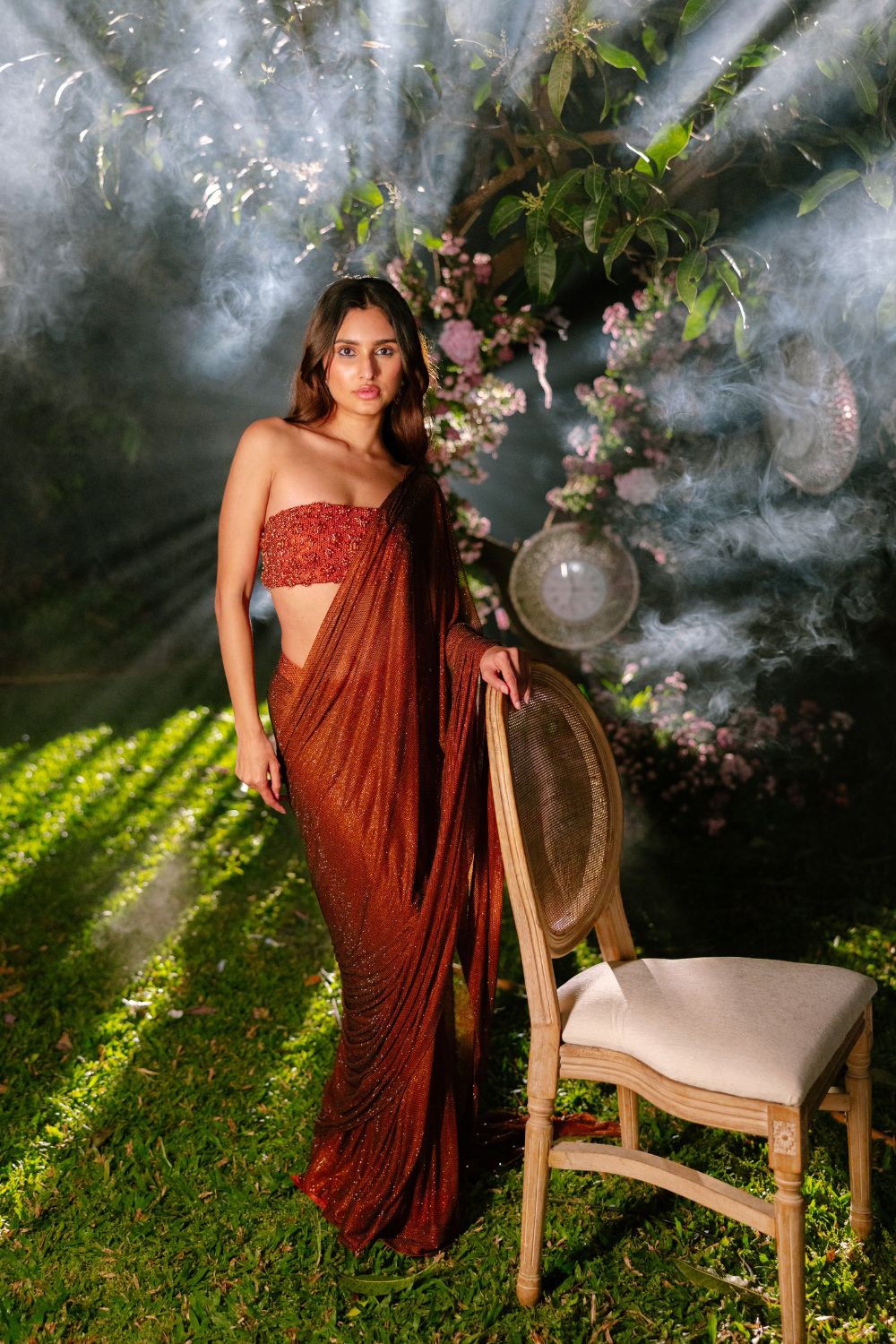 Ember Glow Saree Set
