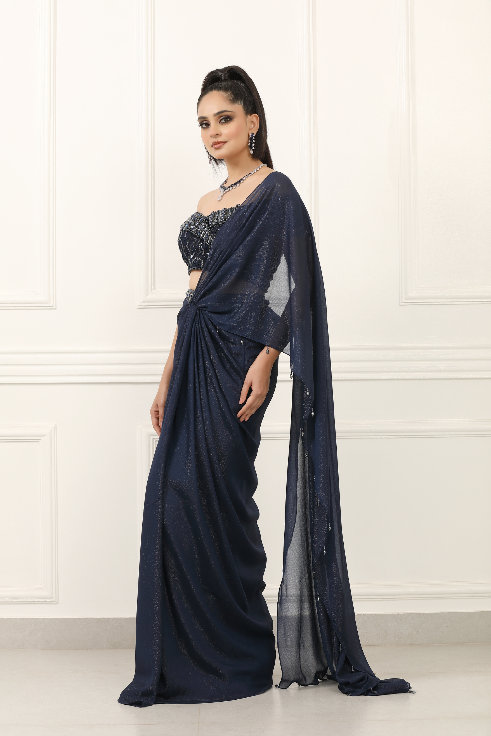 Starlight Symphony Drape Saree