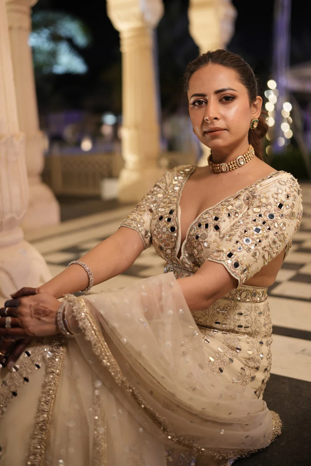 Aasmi Anarkali Set -Sargun Mehta