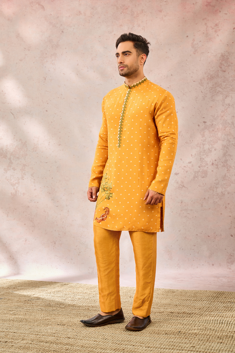 YELLOW SPADE BLOSSOM KURTA