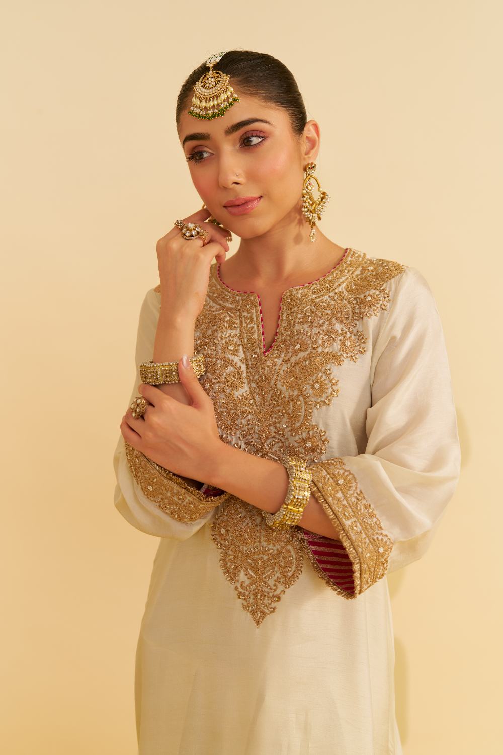 HIBA - LONG KAFTAN WITH SALWAR AND DUPATTA