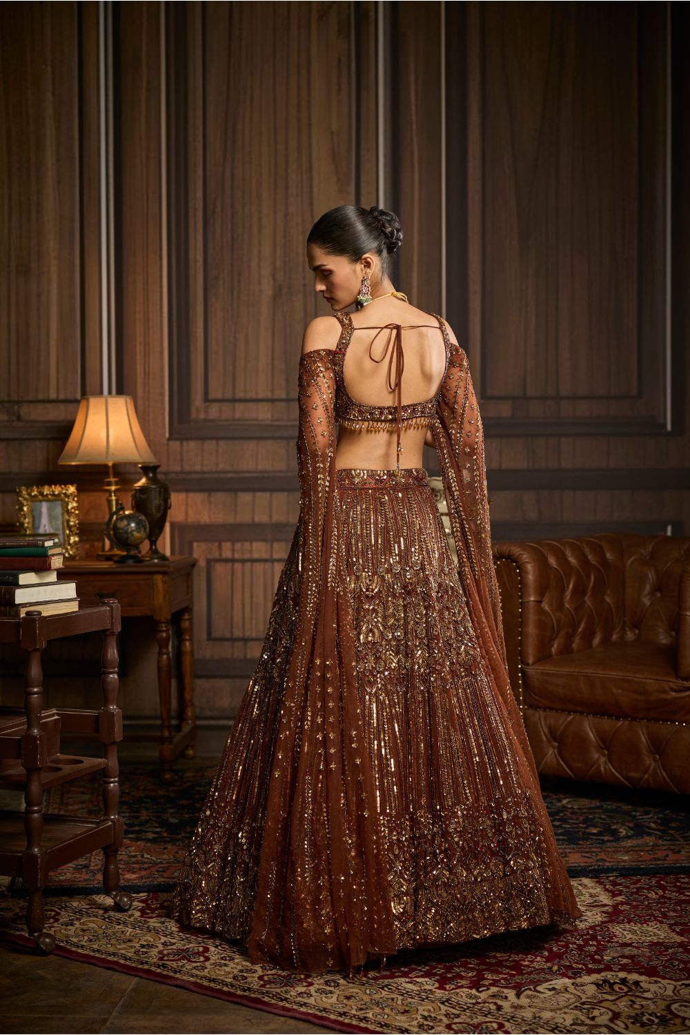 METALLIC GOLD EMBELLISHED LEHENGA SET