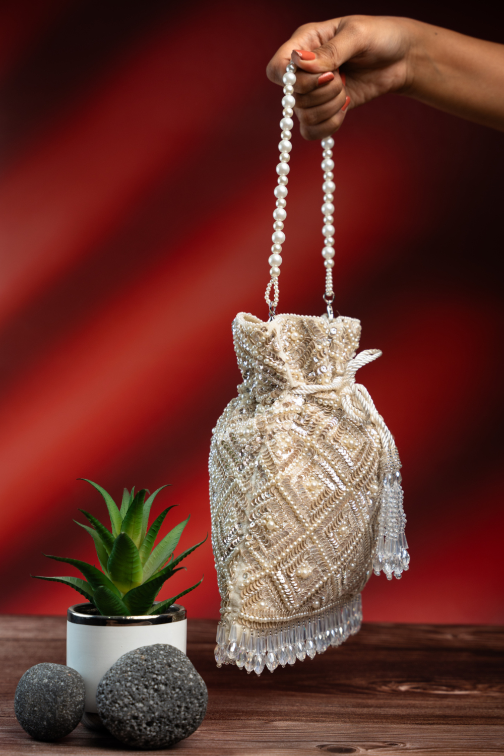 Pearl Criss Cross Ivory