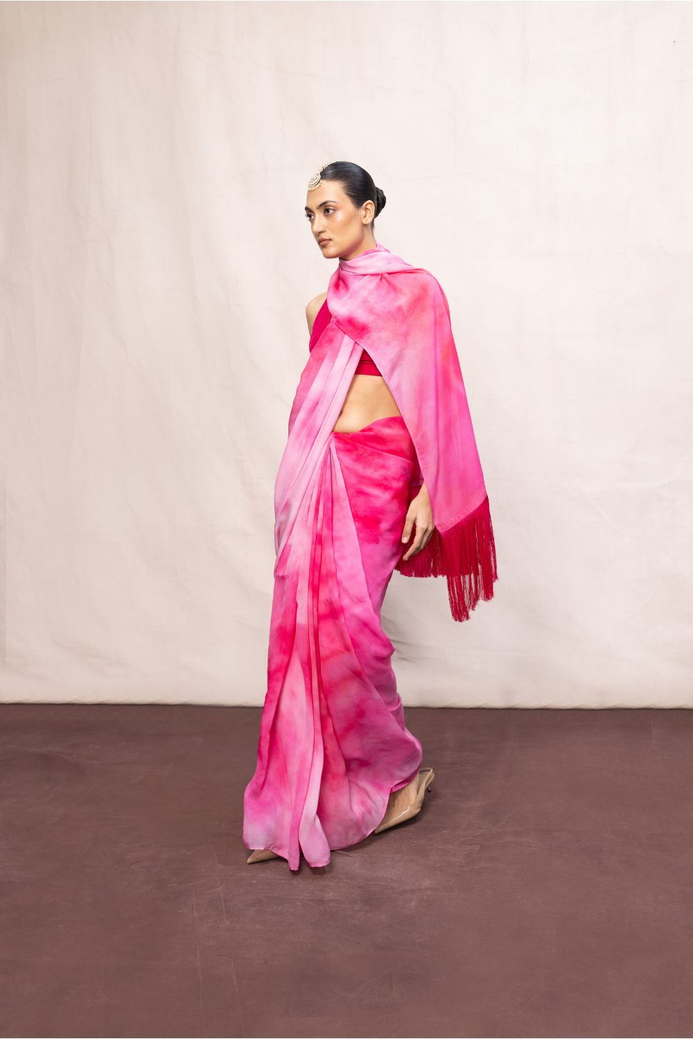 Multicolour Chiffon Digital Print Saree