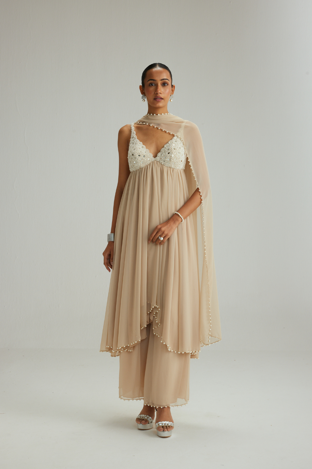 Light Beige Kurta Set