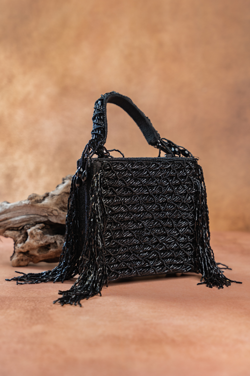 Weave Fringe Kasse Noir