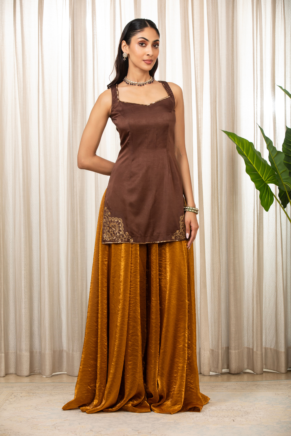 Jasmine Goldenish Sharara Set