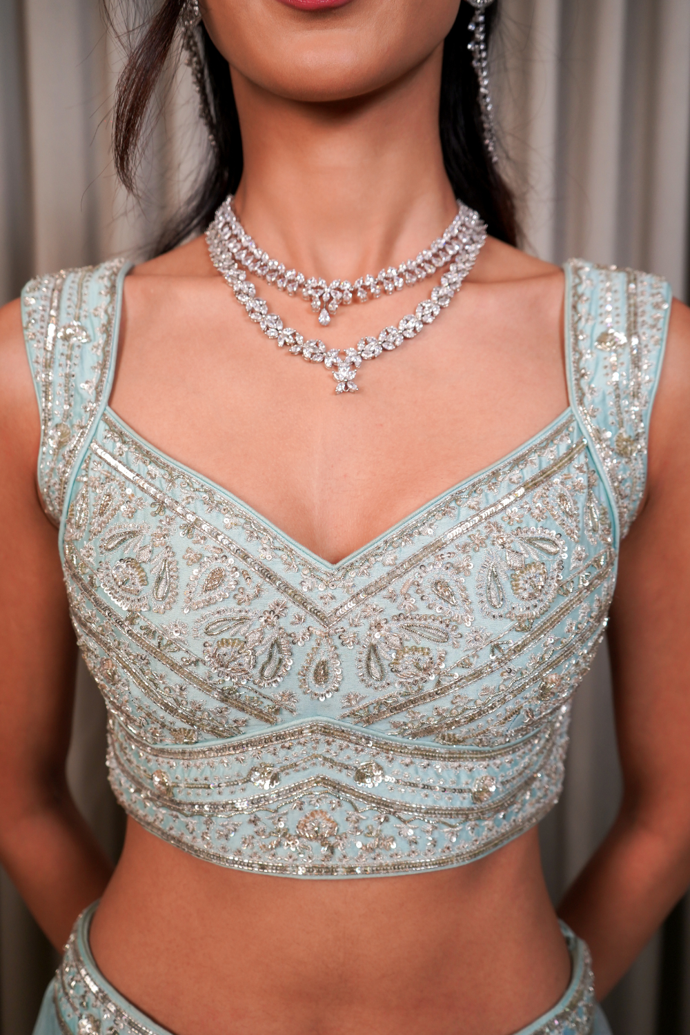 Ice Blue Lehenga Set