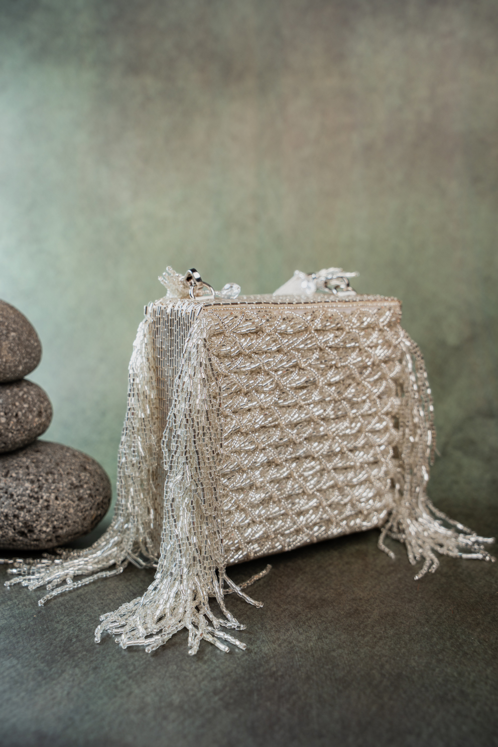 Weave Fringe Kasse Silver