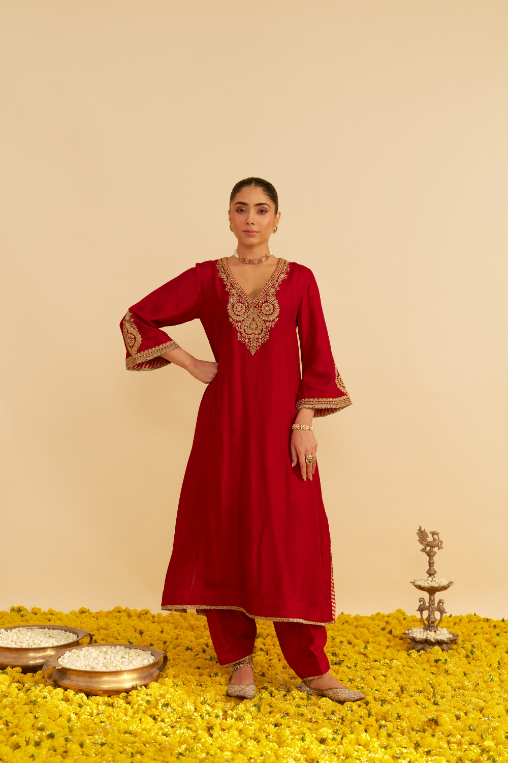HAAYAT - LONG KAFTAN WITH SALWAR AND DUPATTA