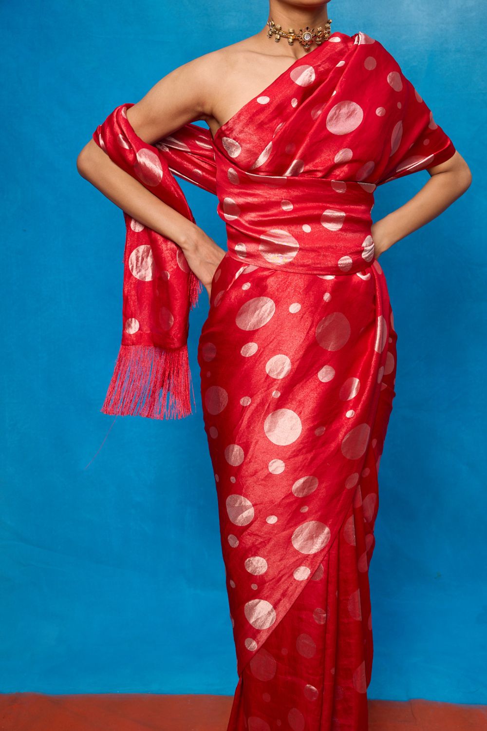 Handwoven Red Silk Banarasi Saree