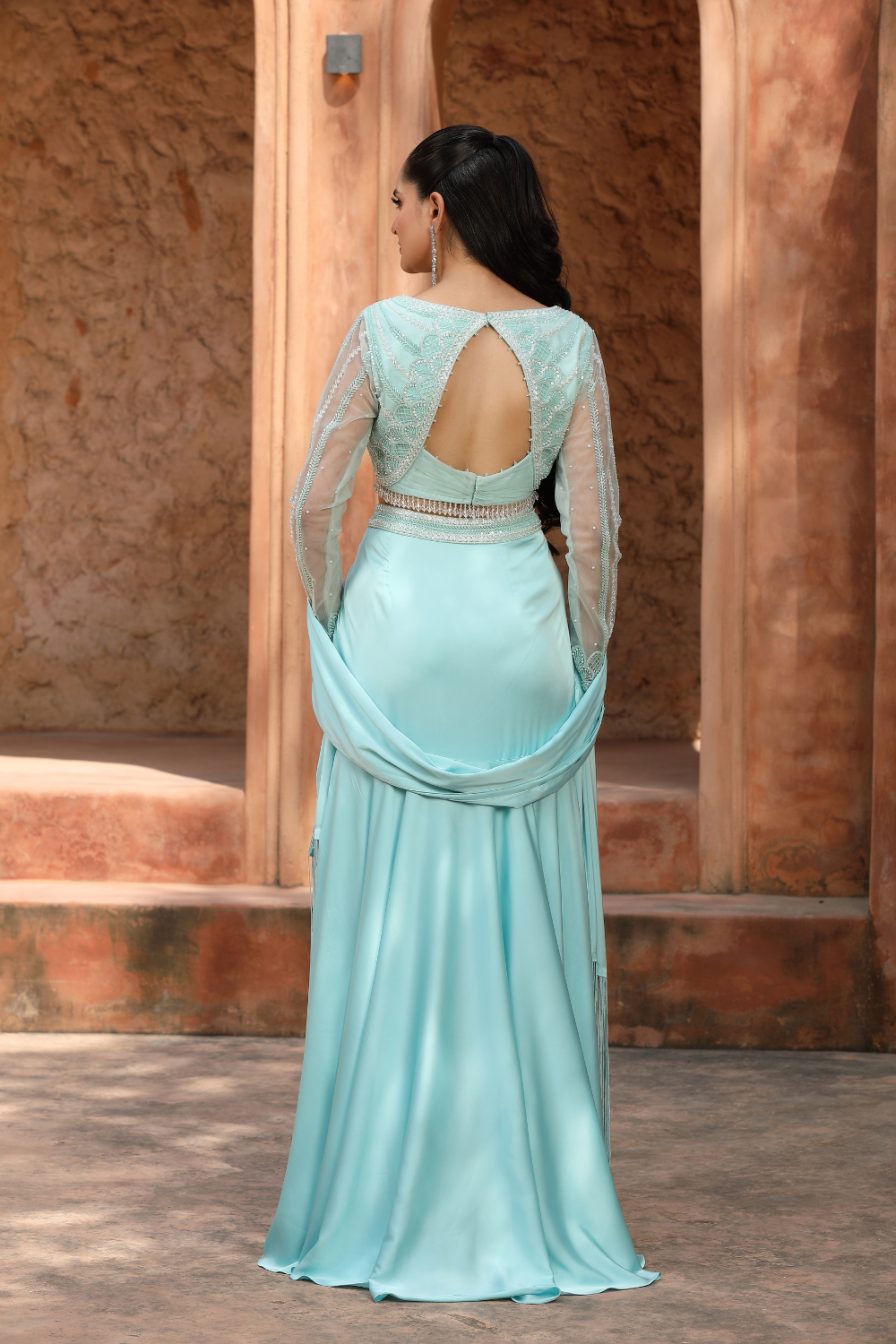 Aqua Glow Skirt Set