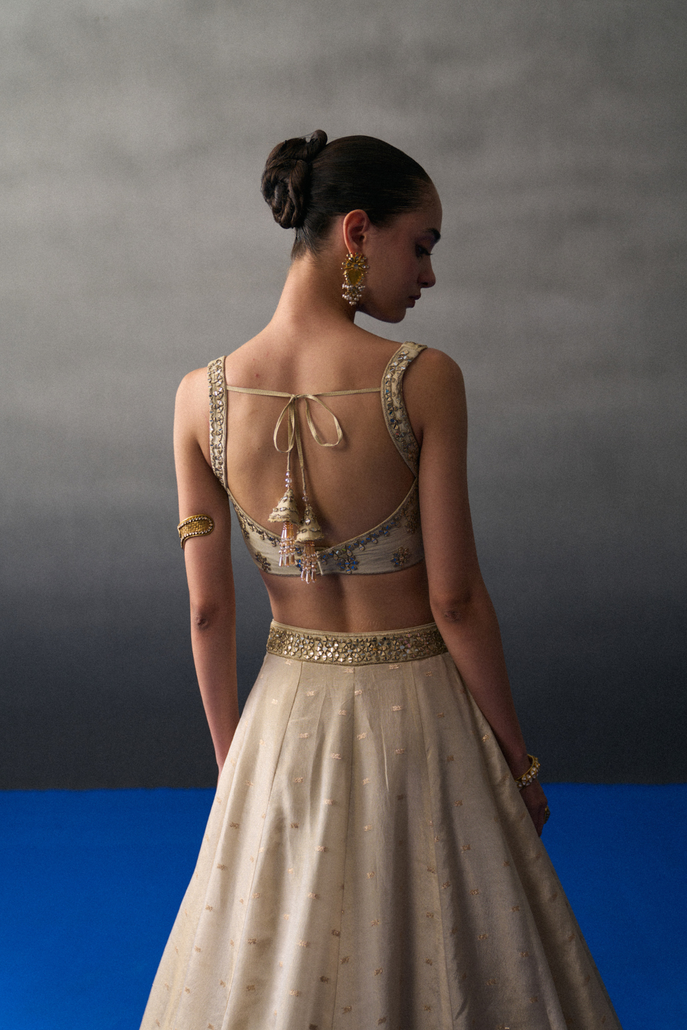 Gold Benarasi Festive Lehenga Set