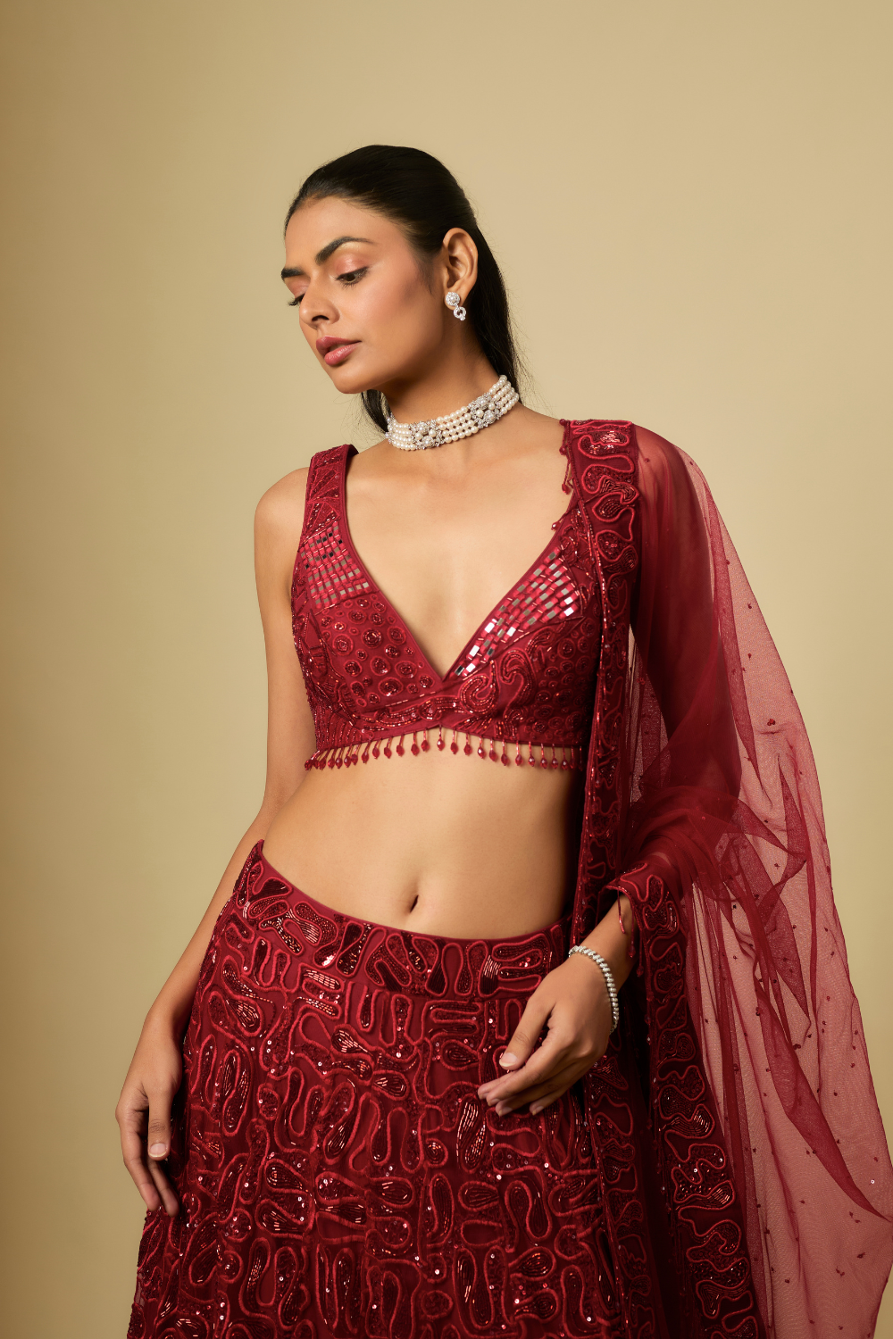 Veil Lehenga Set