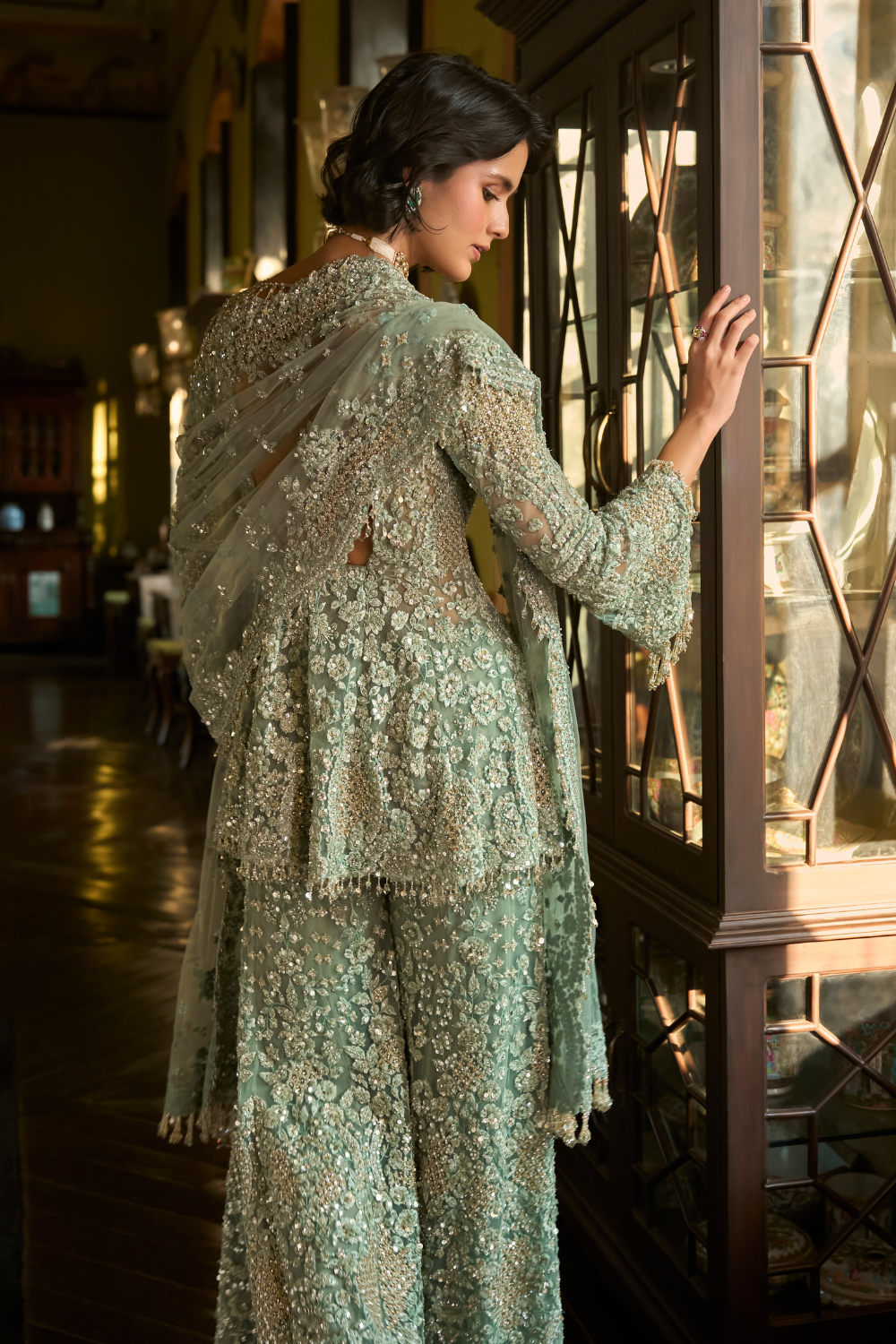 Sage Green Sharara Set