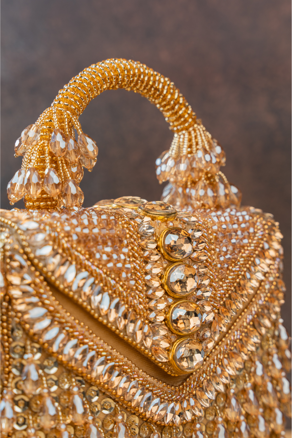 Chevron Crystal Kasse Gold