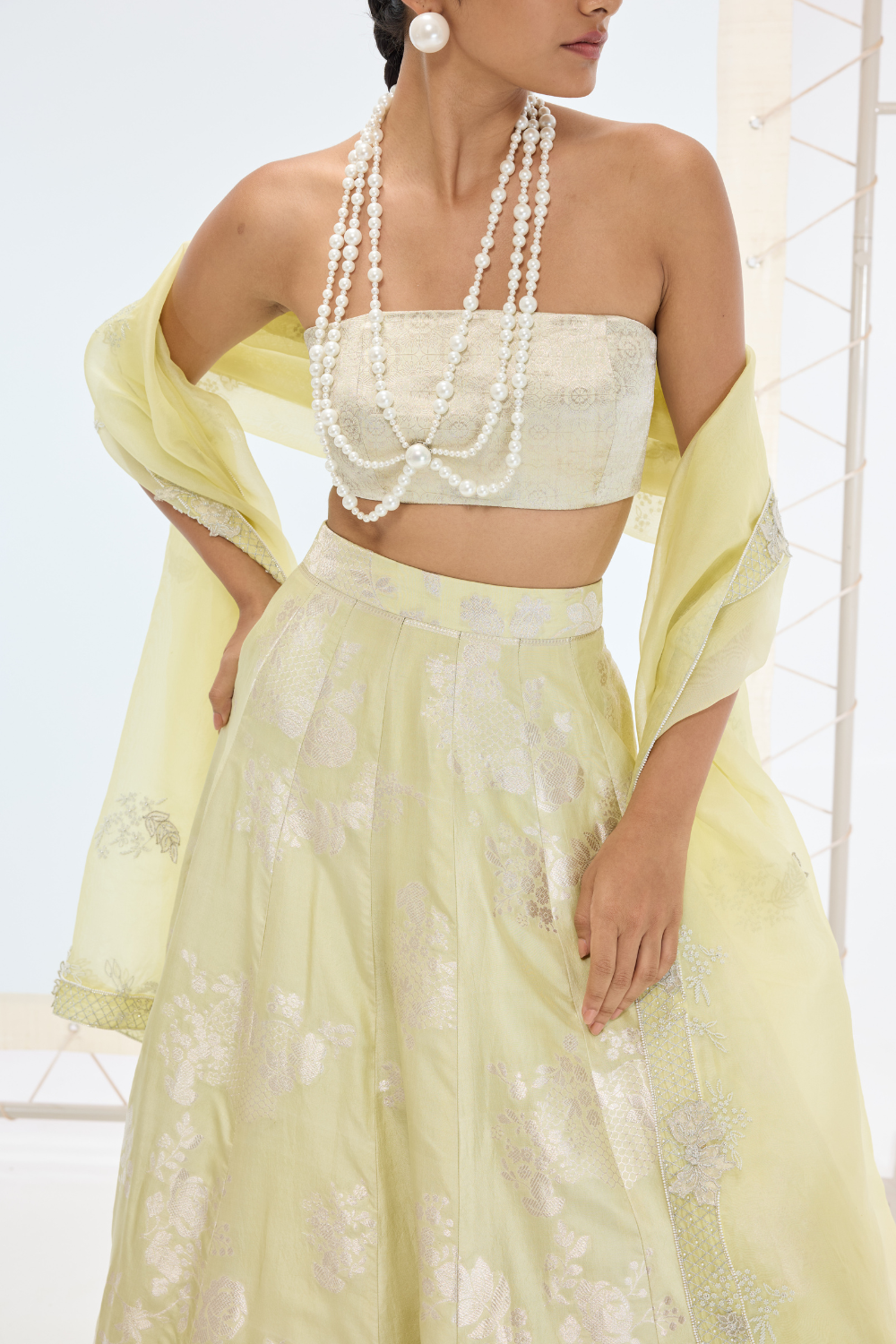 The Sylvie Lehenga Set in Pistachio