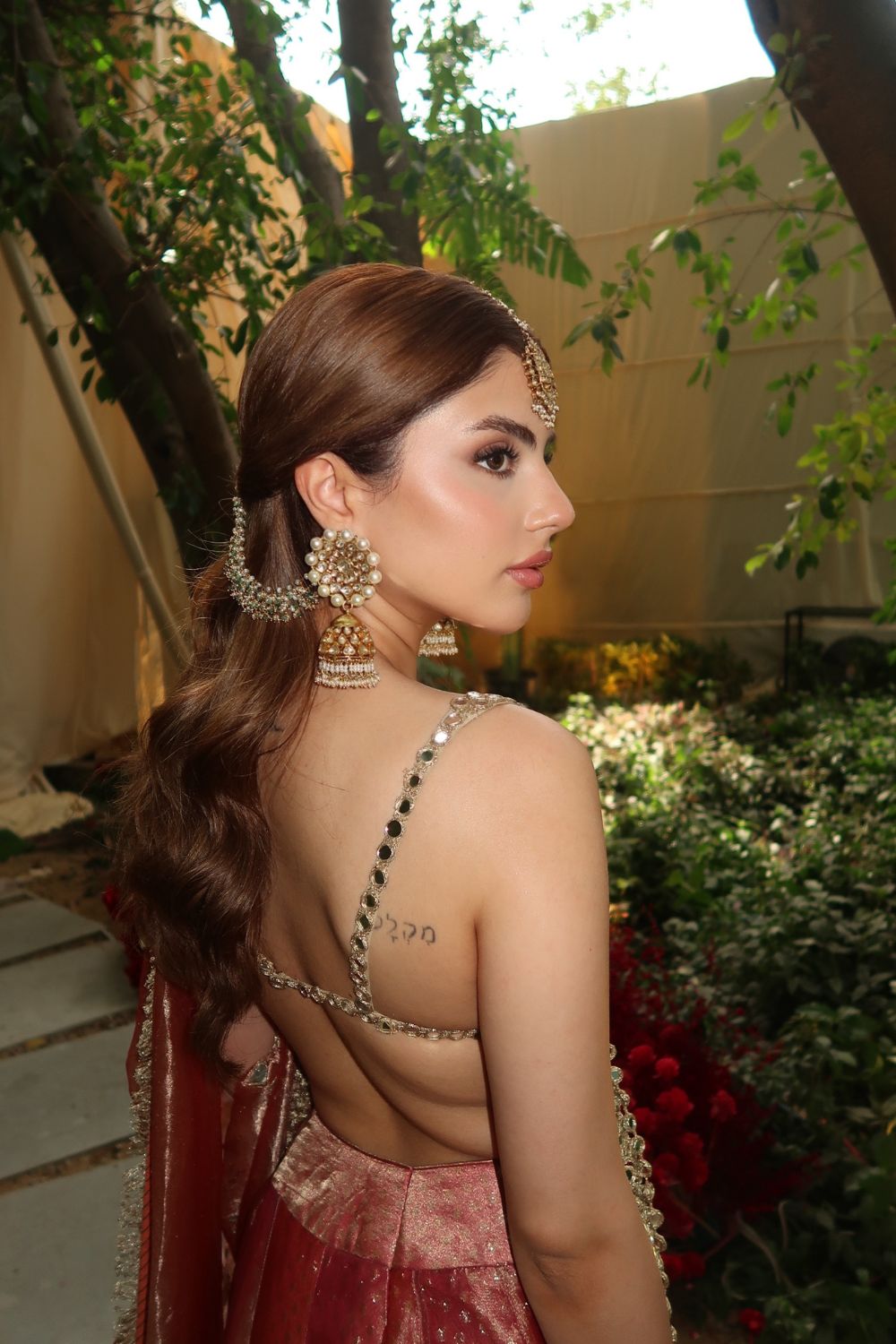 Muskan in Gulbahar Mirror Sharara Set