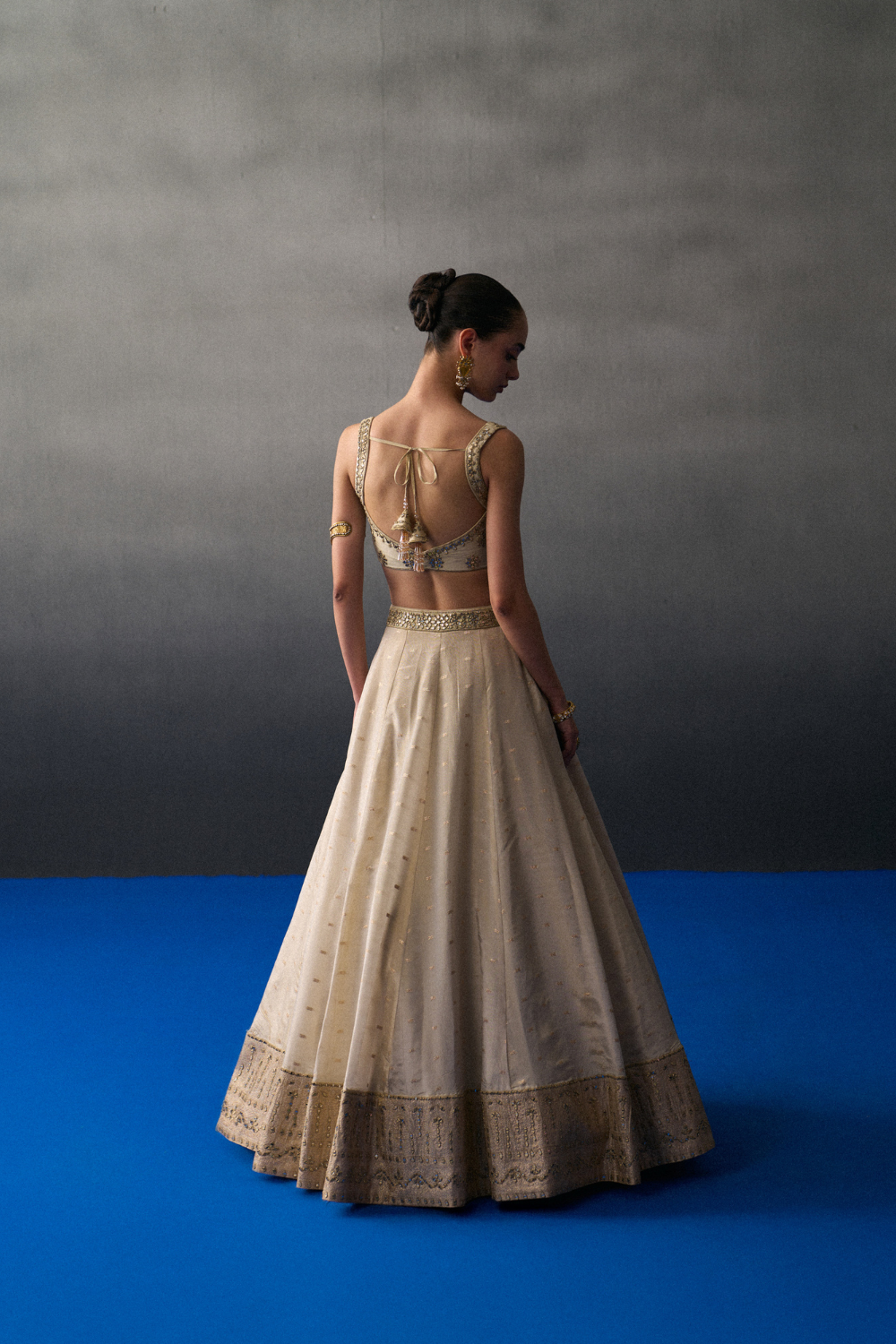 Gold Benarasi Festive Lehenga Set