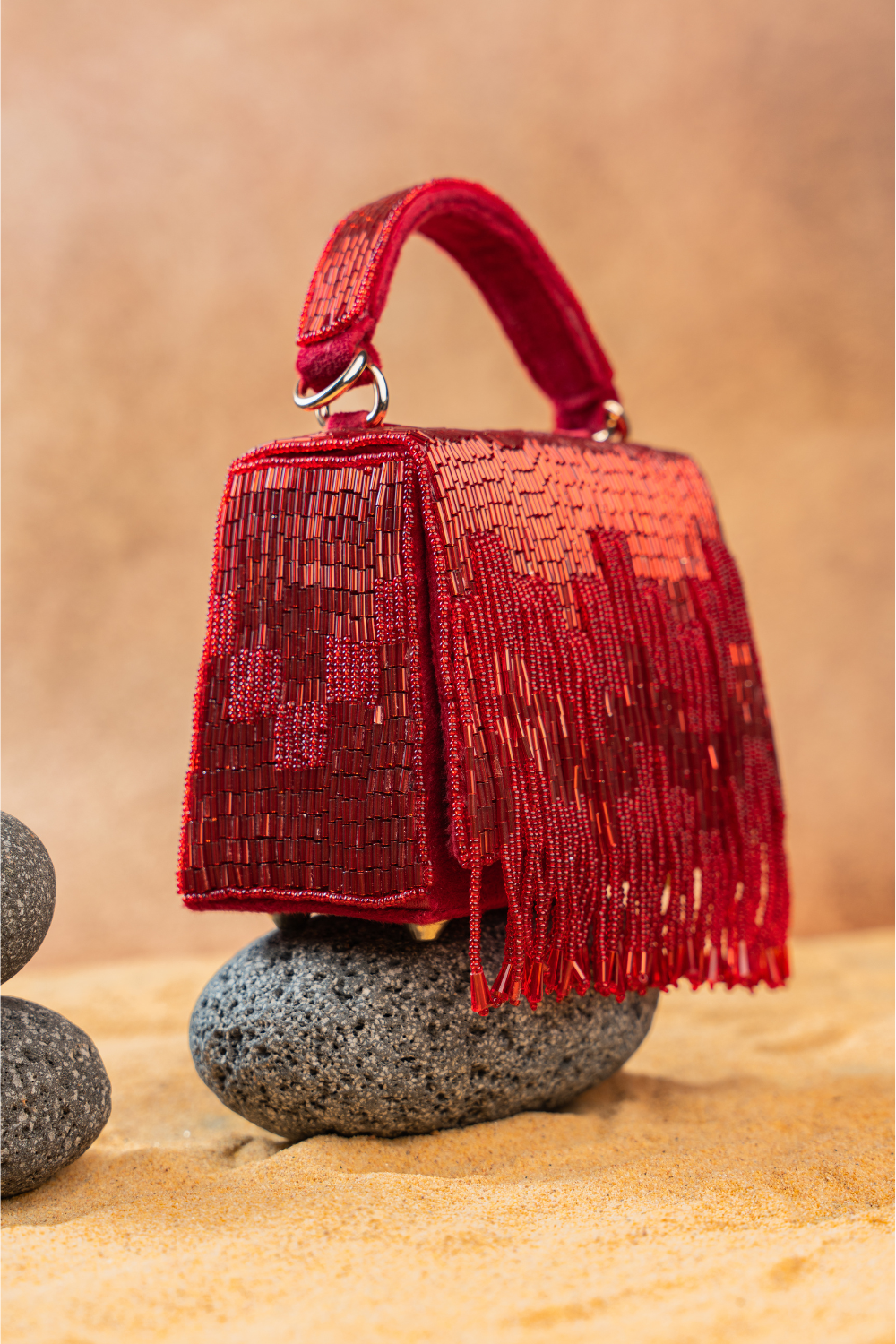 Salli En vie Mini Kasse Tassel Red
