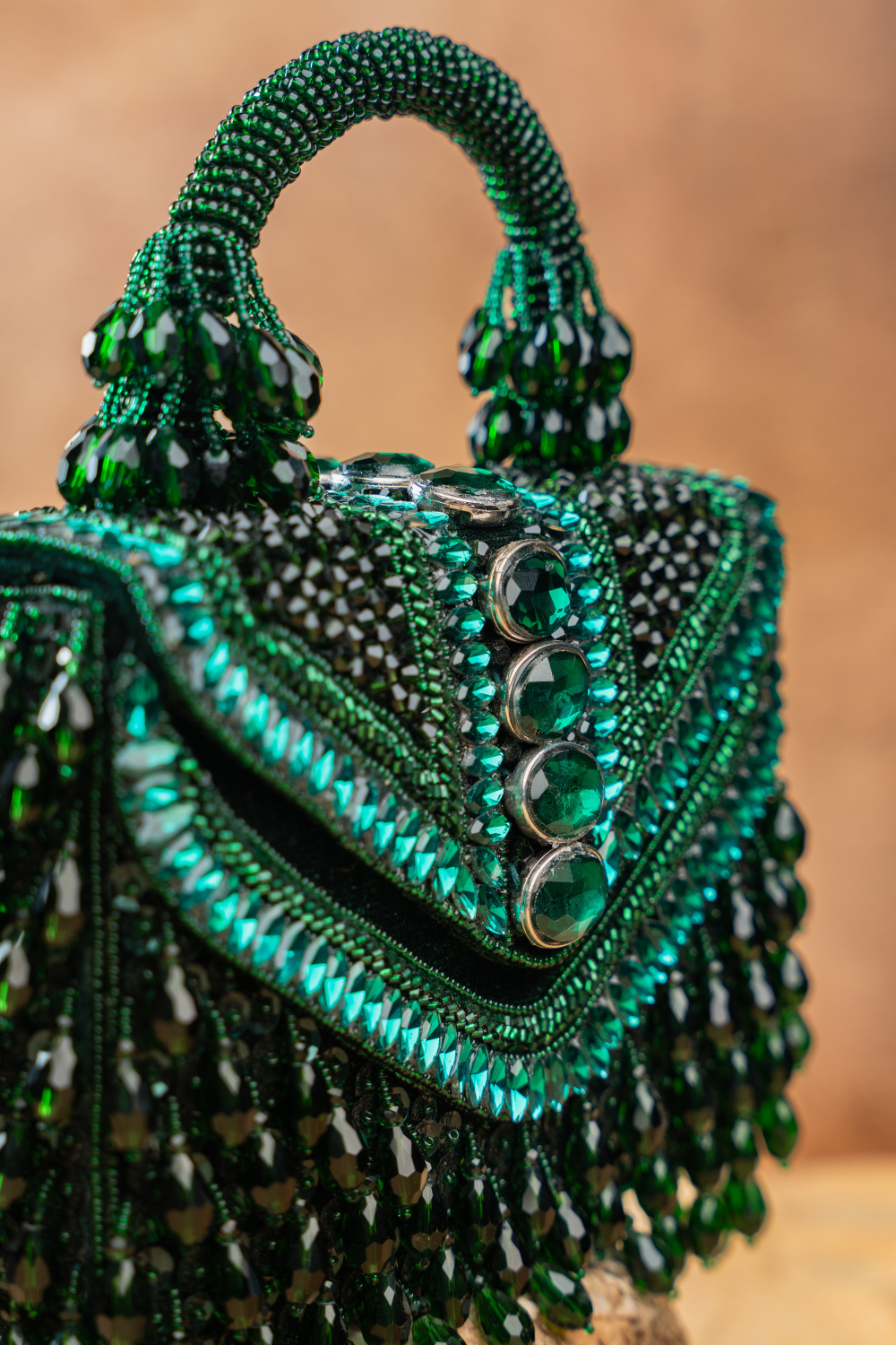 Chevron Crystal Kasse Emerald