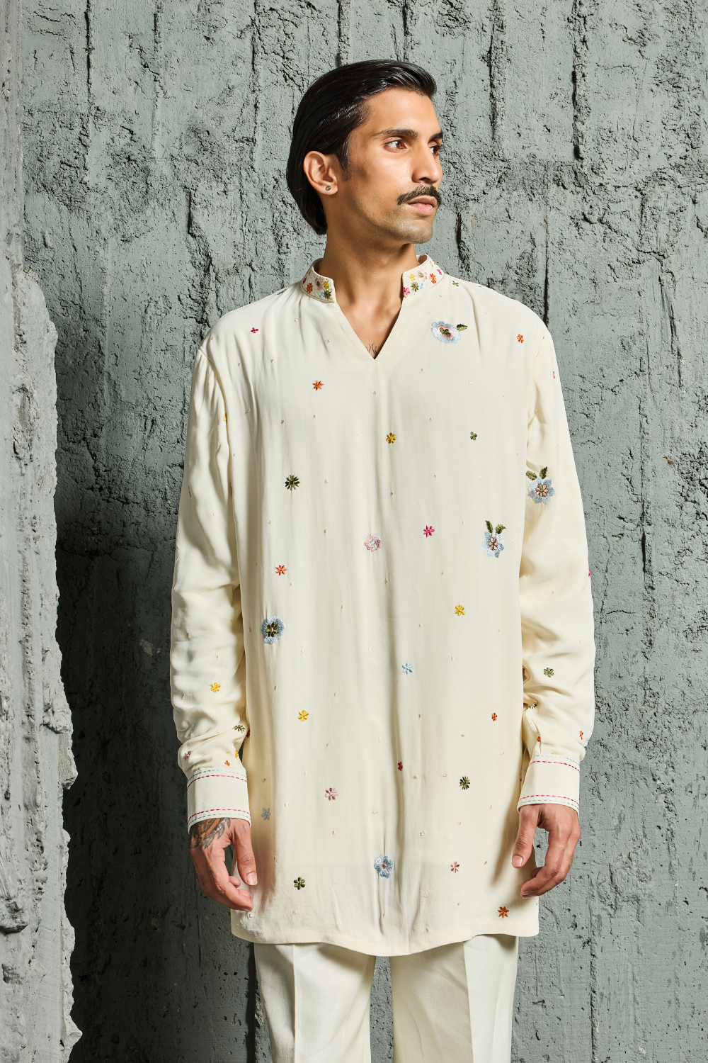 Ivory Bloom Jacket Set
