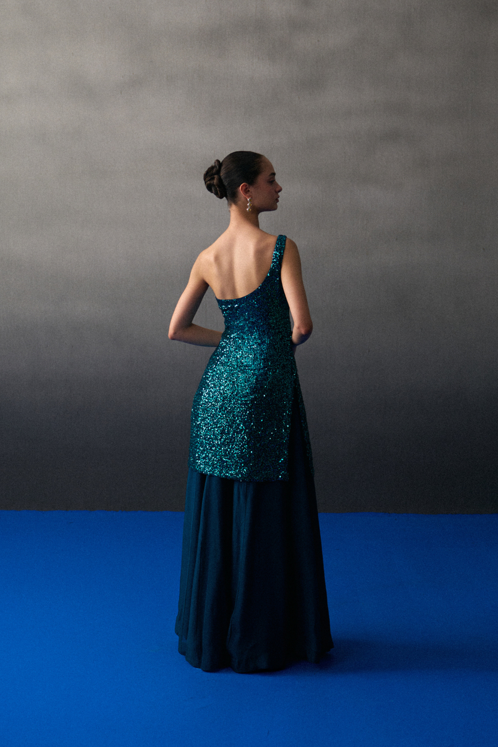 Peacock Blue Sharara Set