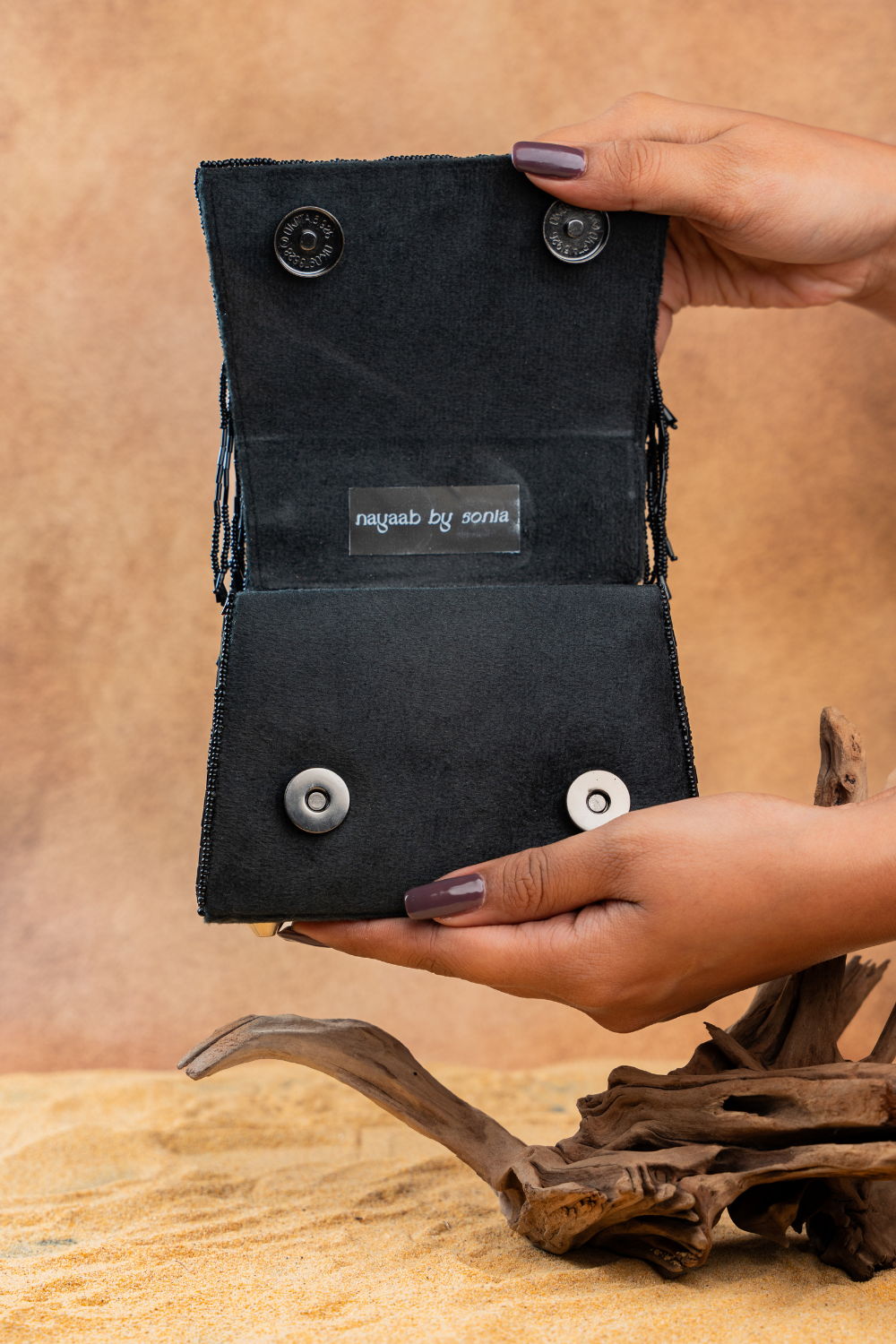 Salli En vie Mini Kasse Tassel Black