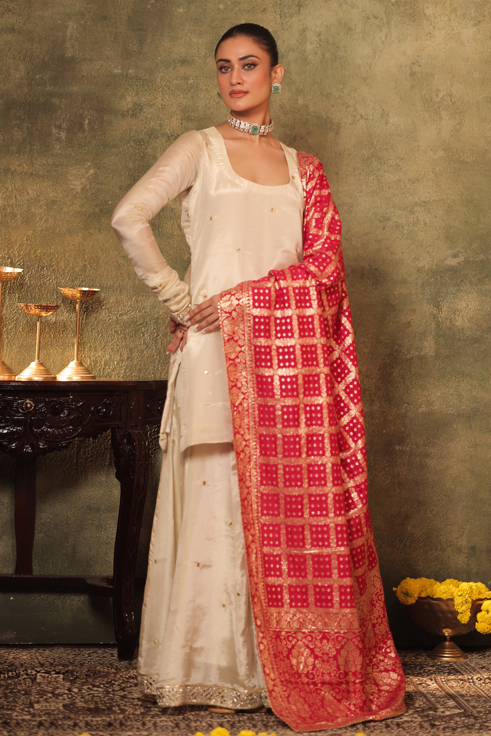 Tissue Kurta Sharara Set