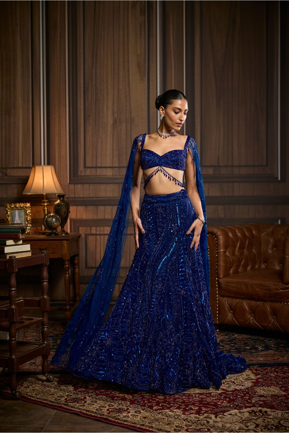 ELECTRIC BLUE TRAIL MERMAID SKIRT SET