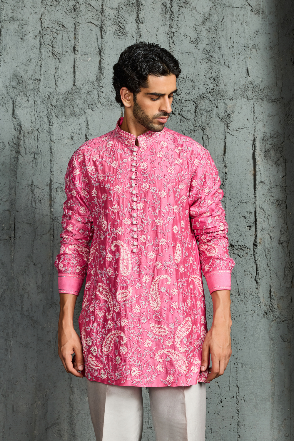Gulnaar Pink Kurta Set