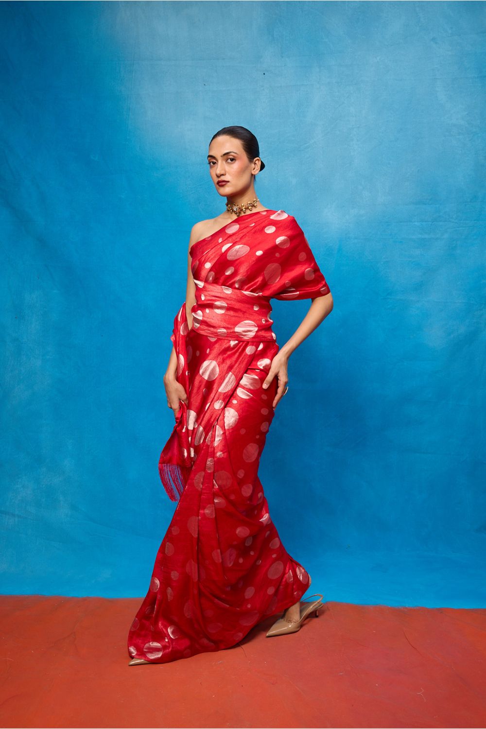 Handwoven Red Silk Banarasi Saree