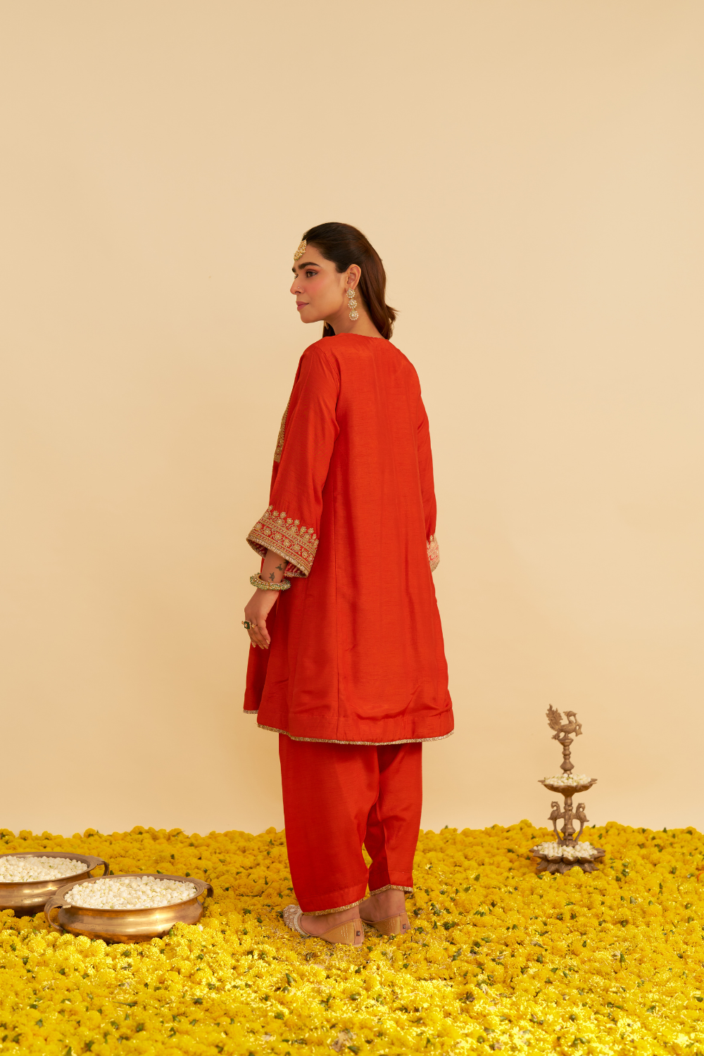 MEHZA - SHORT CHAUGA WITH SALWAR AND DUPATTA