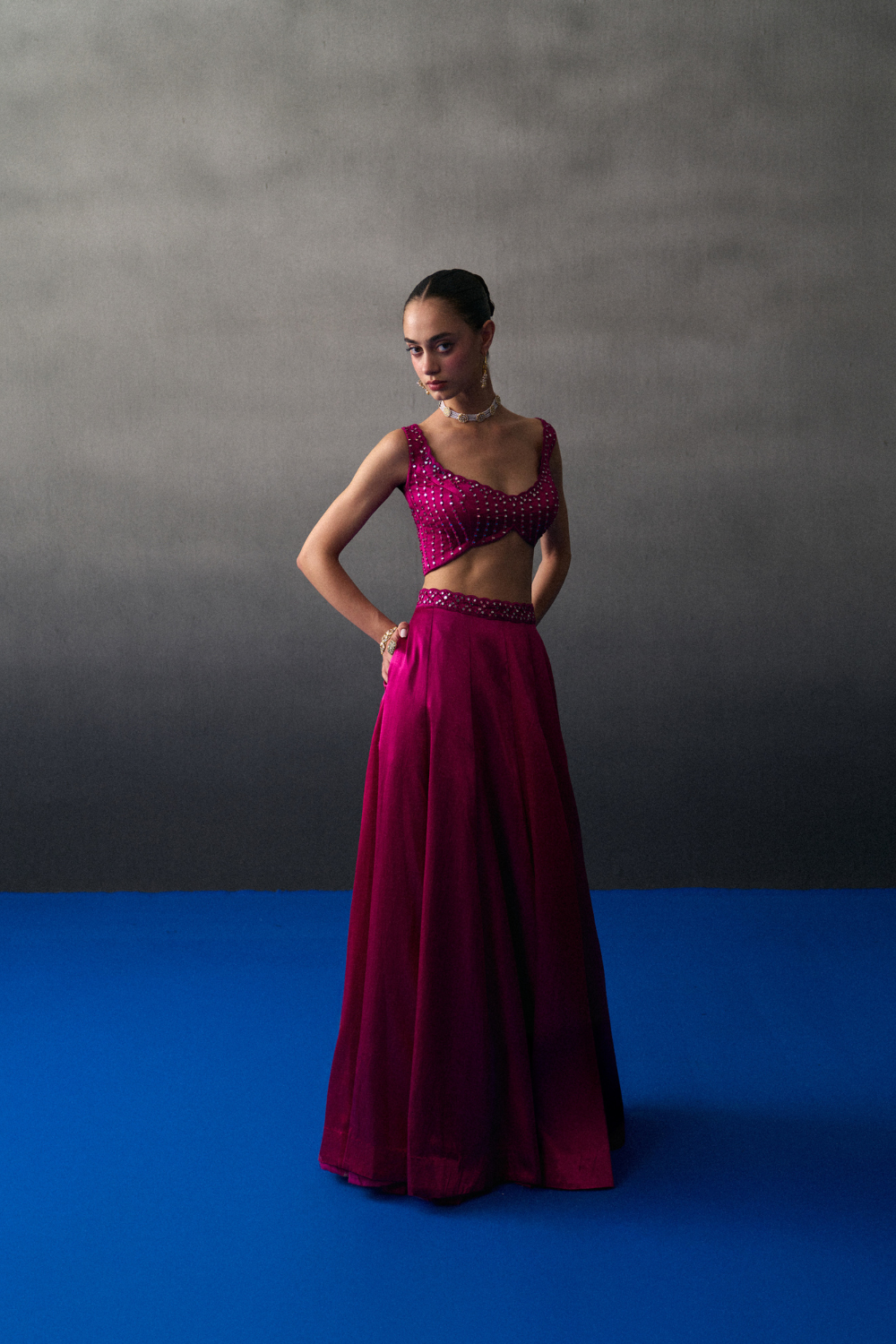 Rani Satin Festive Lehenga Set