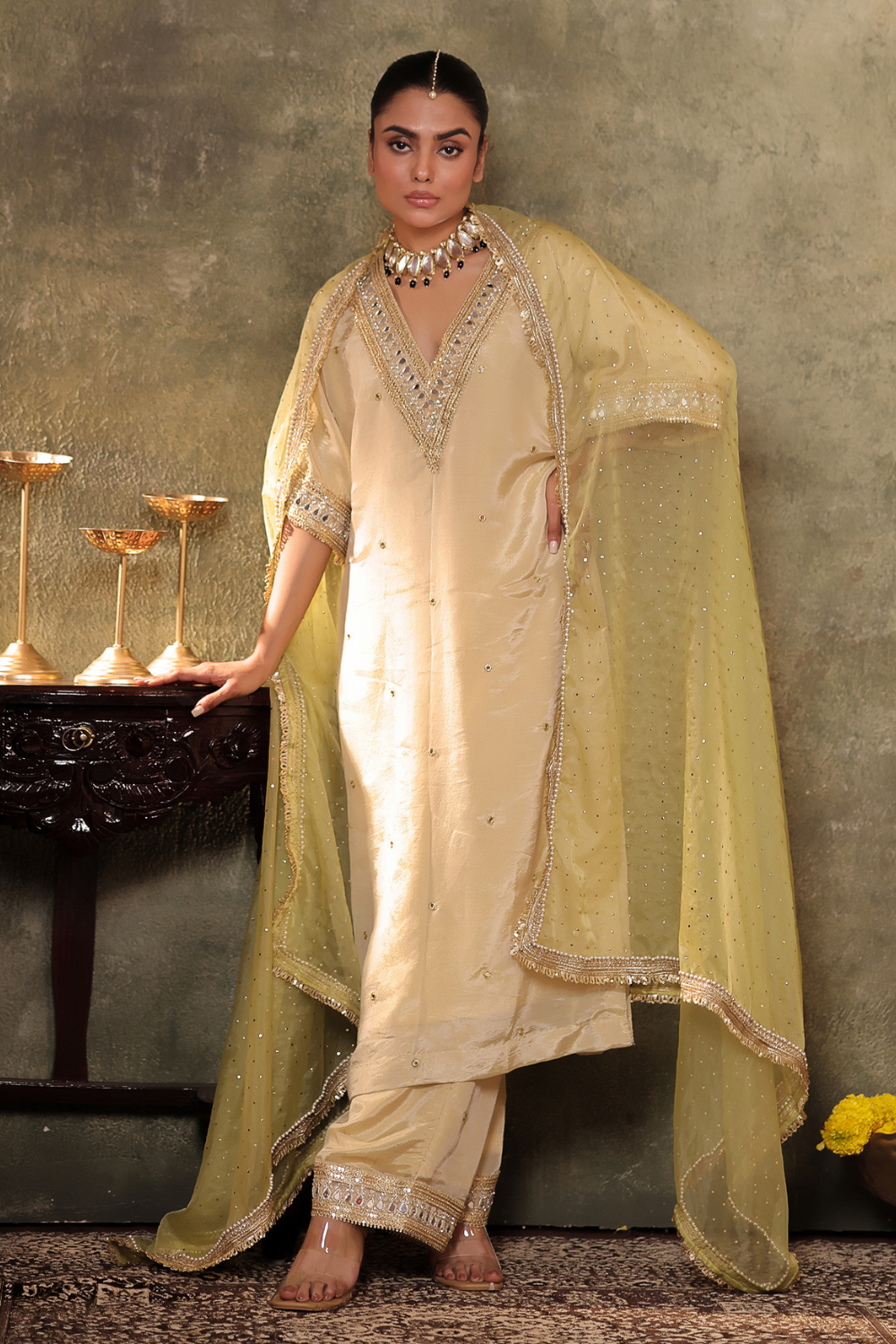 Tissue Kaftan Set