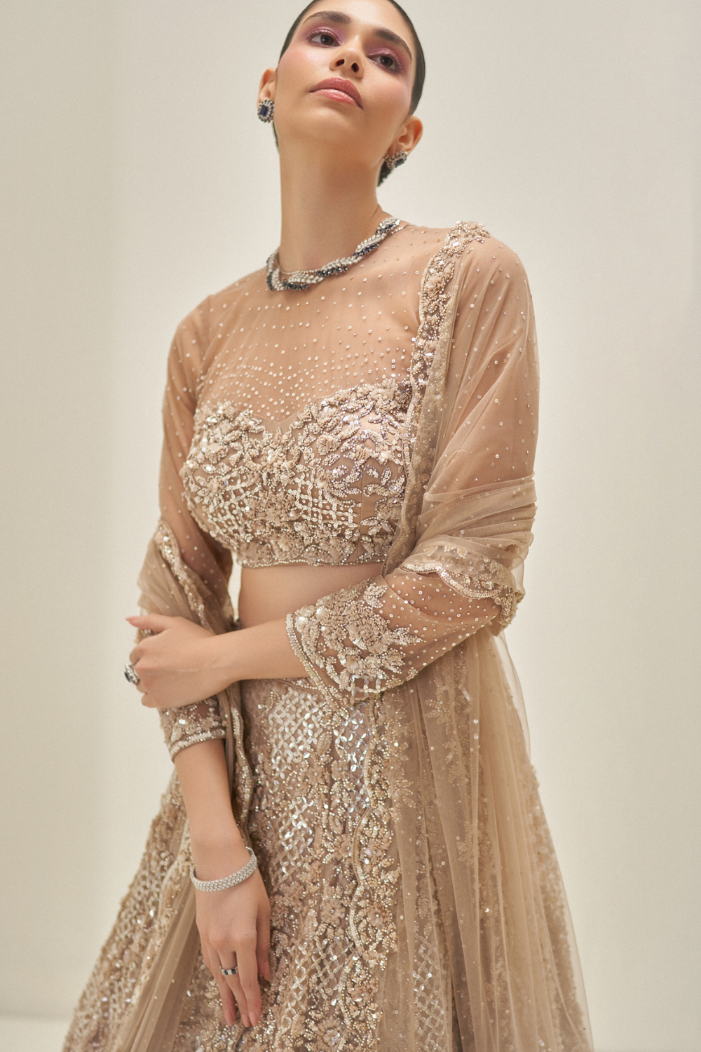 Molten Sand Gold Lehenga set