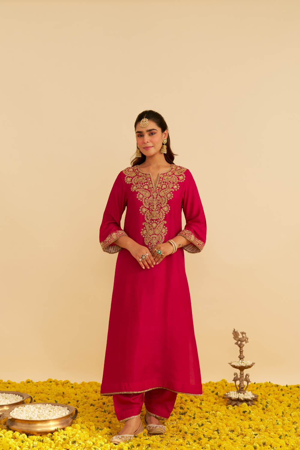 HIBA - LONG KAFTAN WITH SALWAR AND DUPATTA