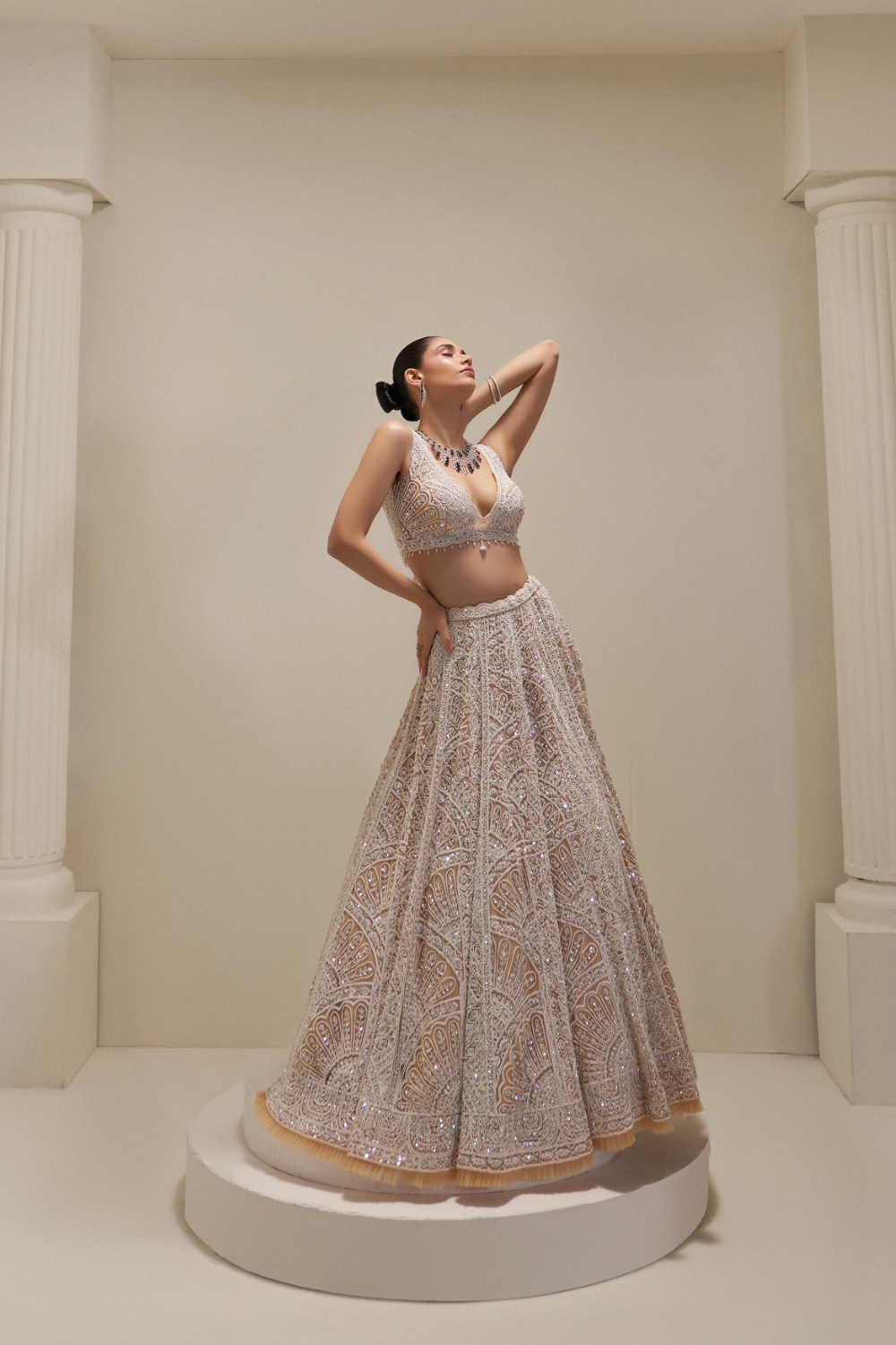 Ecru Elysian Lehenga Set