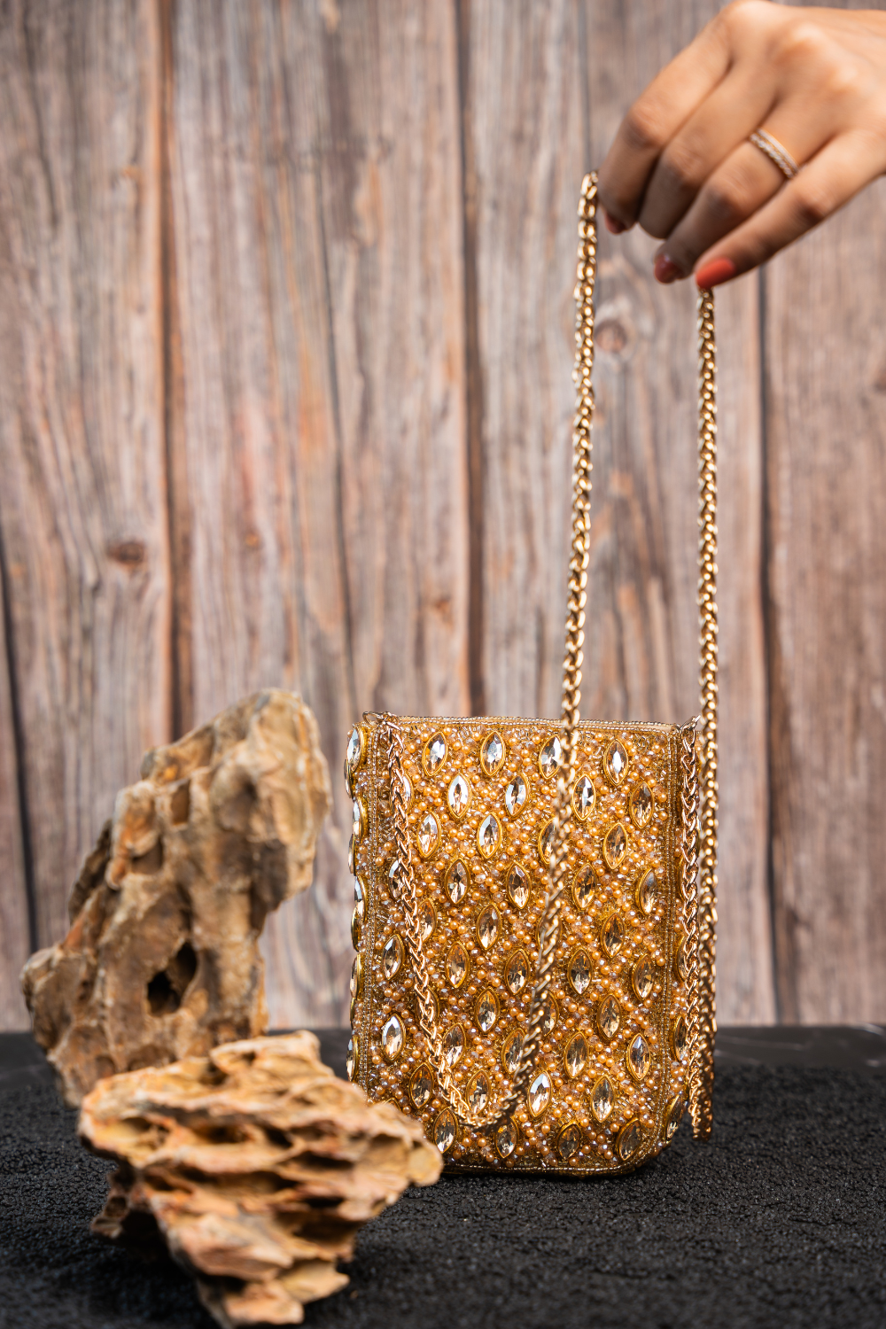 Water Crystal Trendy Armour Gold