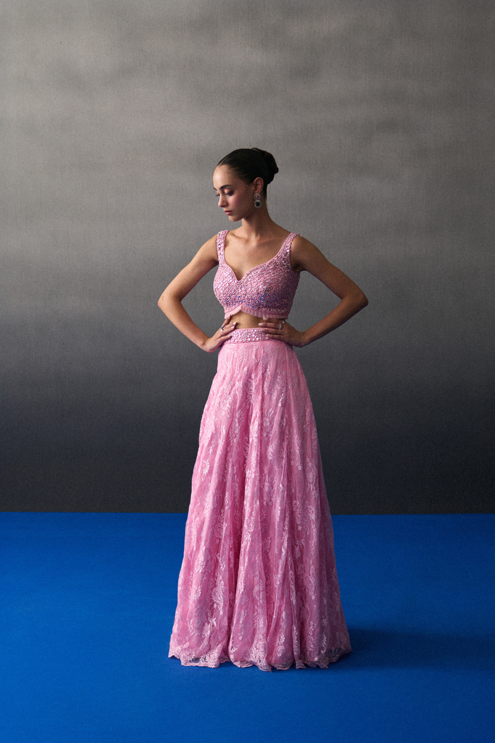 Pink Chentilly Lehenga Set