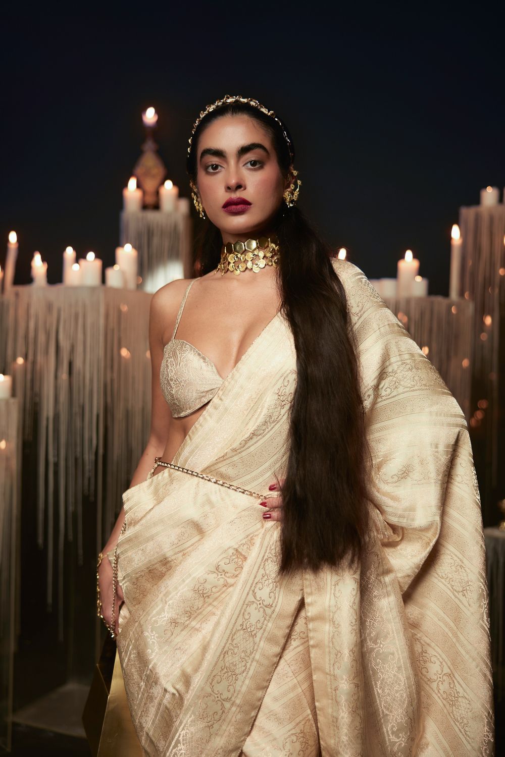 I do Saree in Beige