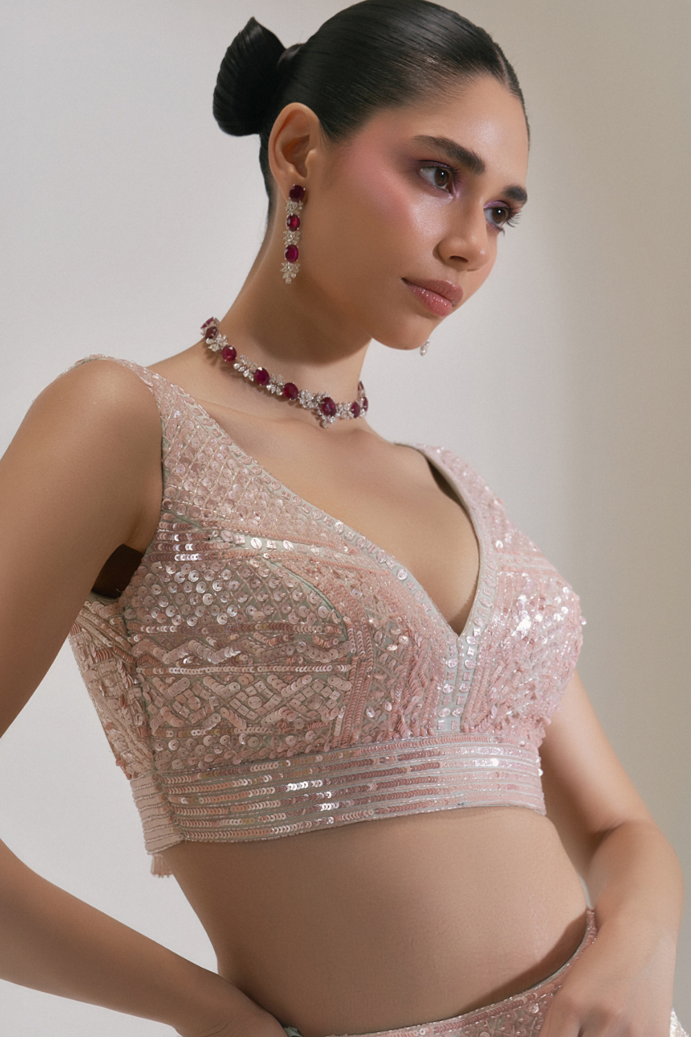 Rose Luminance Lehenga set