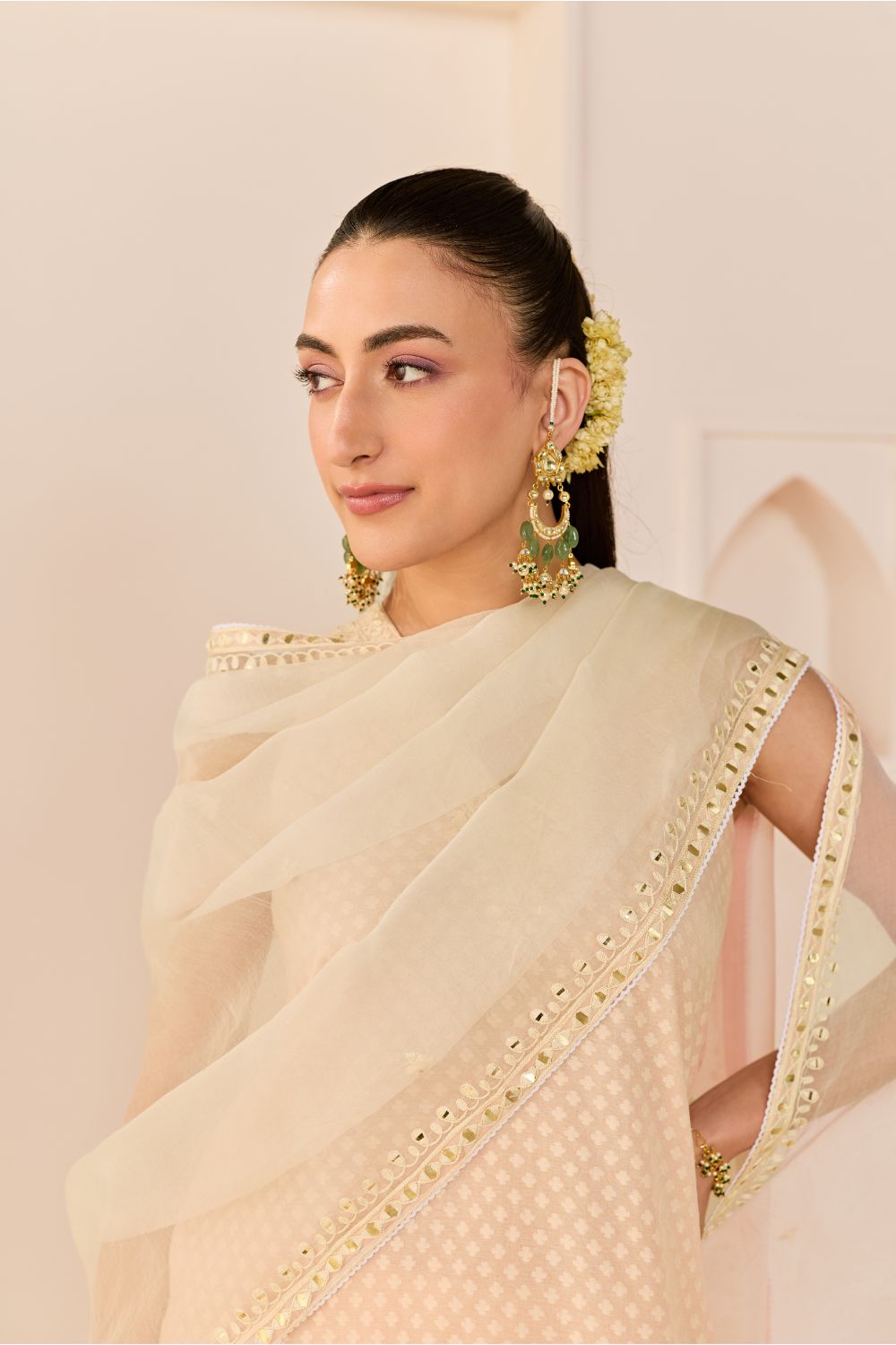MIRAL - CARNATION PINK SHORT KURTA WITH FARSI SALWAR AND DUPATTA
