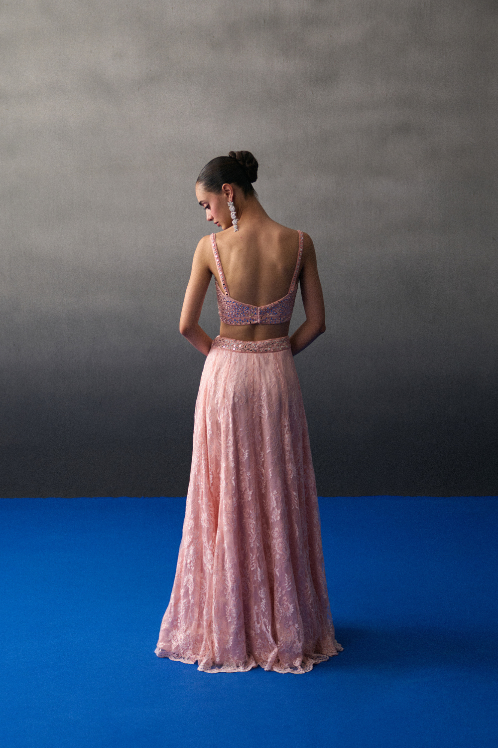 Peach Haldi Lehenga Set